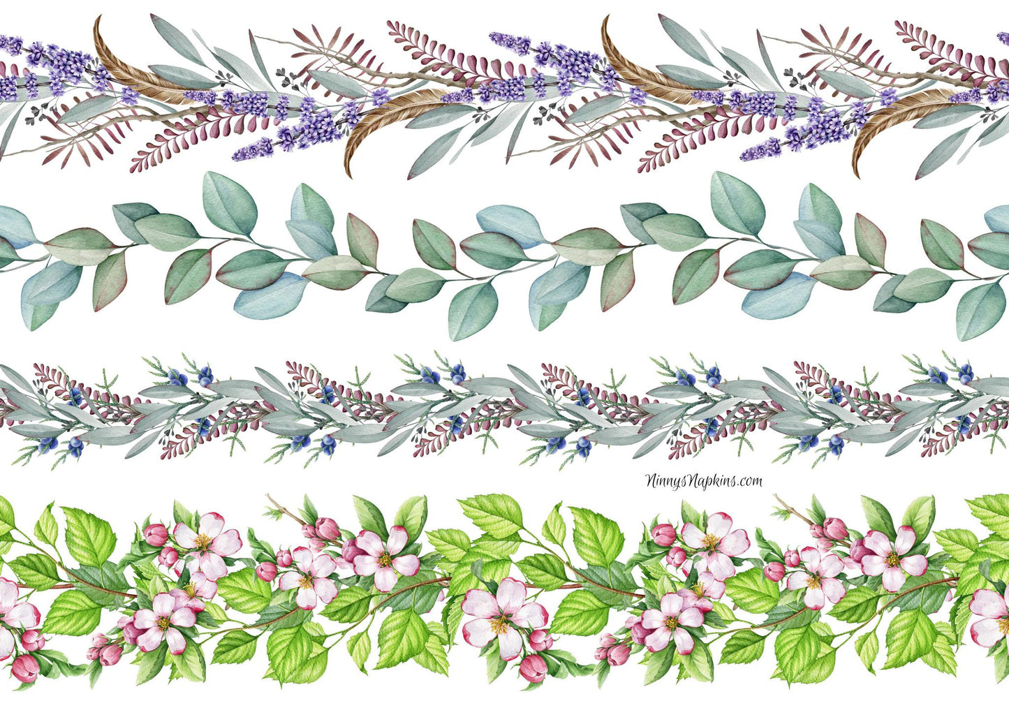 Ninny's Rice Paper A4 - Backyard Bird Borders II