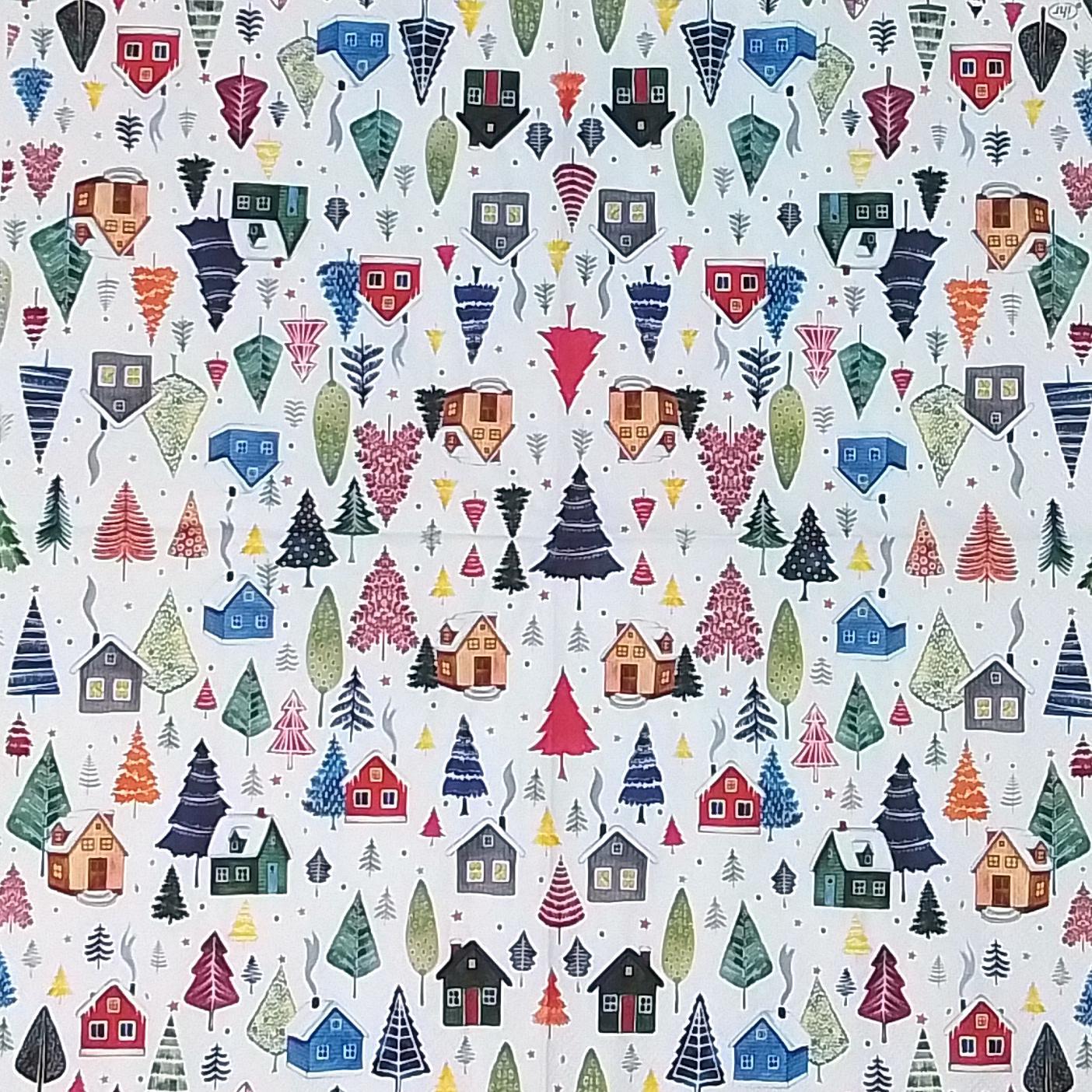 Decoupage Napkins 6.5" (2pcs)- Winter Village