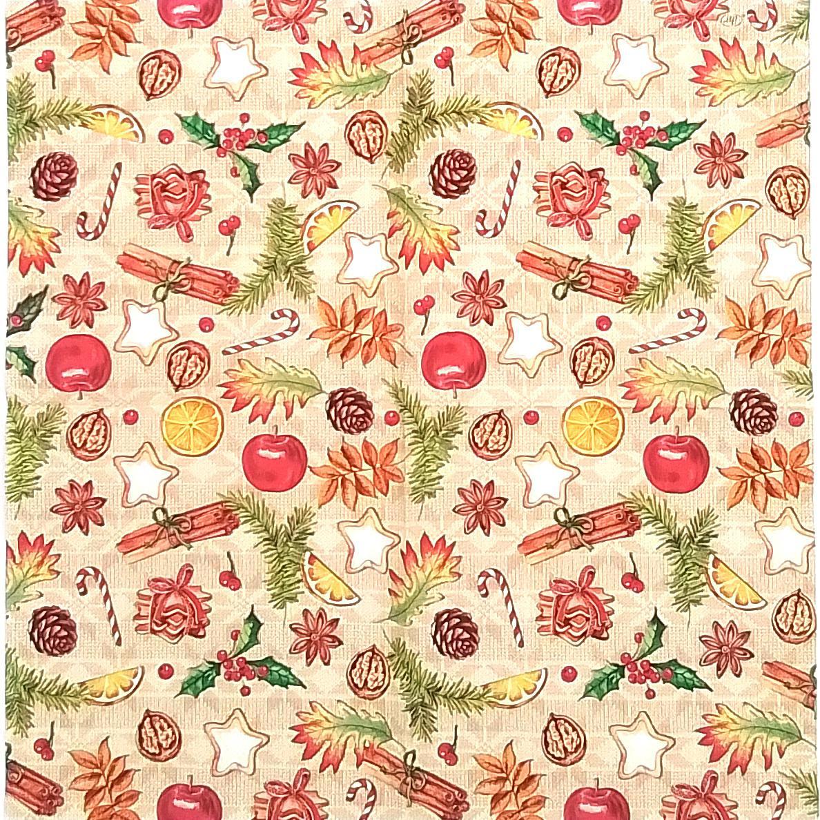 Decoupage Napkins 6.5" (2pcs)- Winter Scents