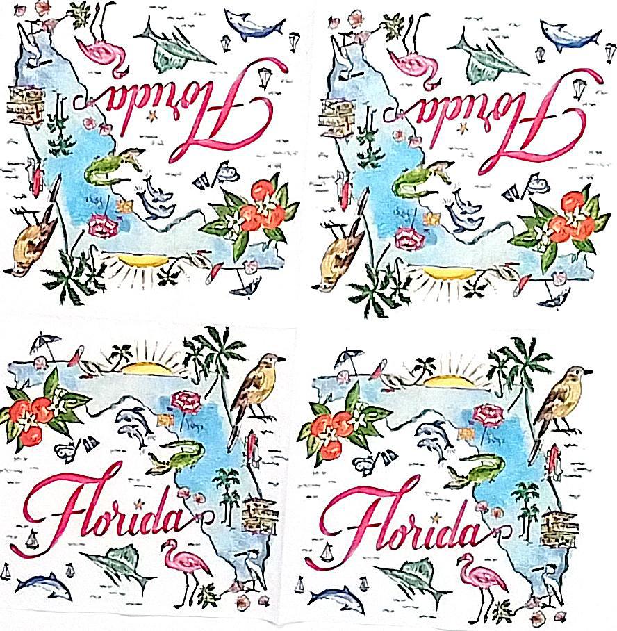Decoupage Napkins 5"- FL State Collection