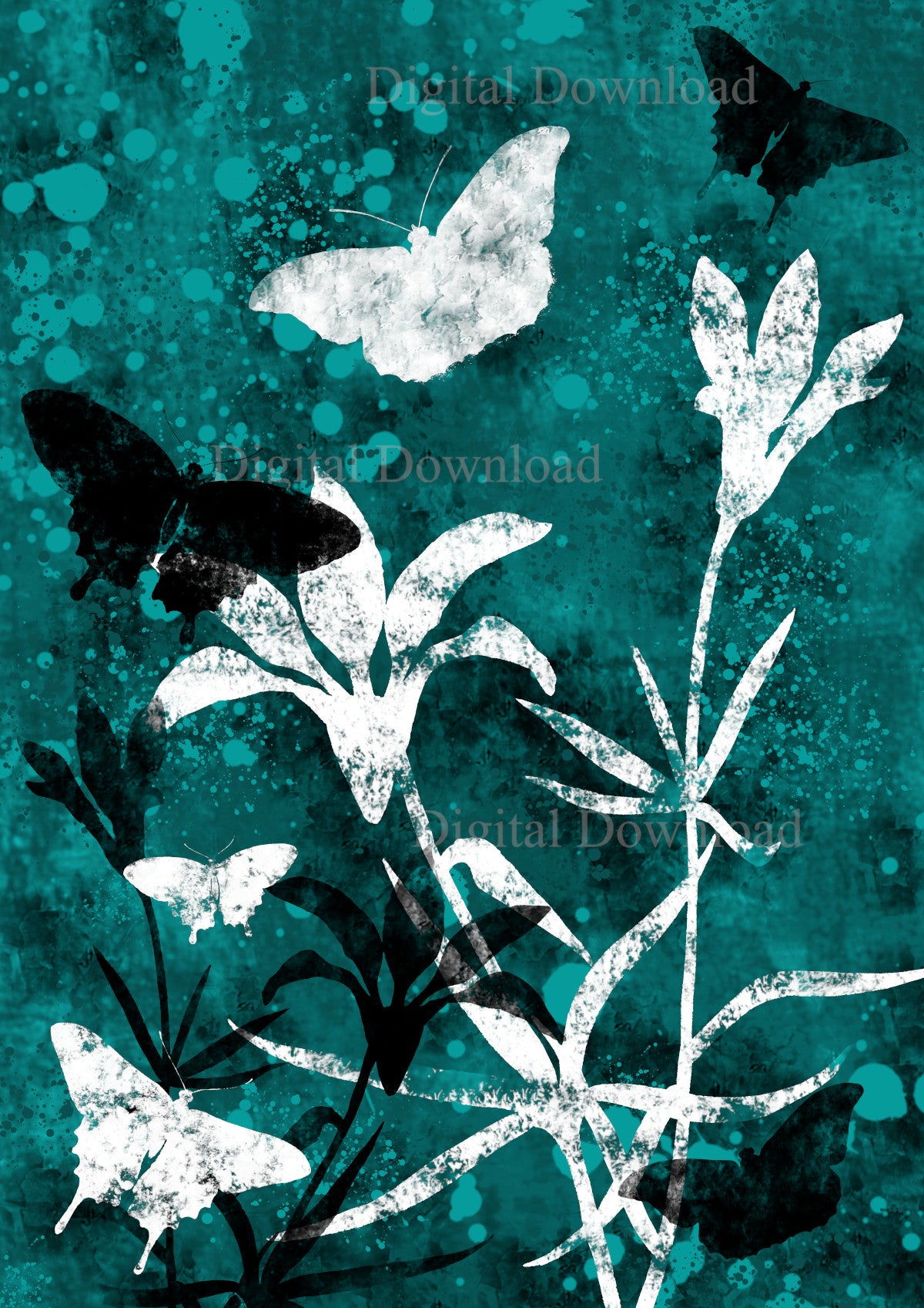 Ninny's Twilight Garden Digital Download A4