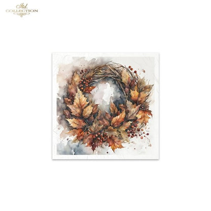 ITD Collection Mini Rice Paper Set - Autumn Wreaths II