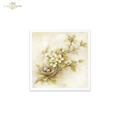 Decoupage Rice Paper Mini Set - Blossoms and Nests
