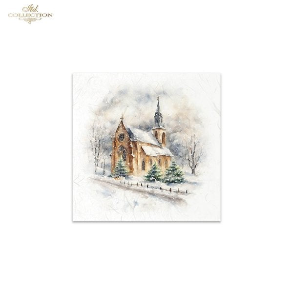 ITD Mini Collection Rice Paper Set - Winter Views, Churches