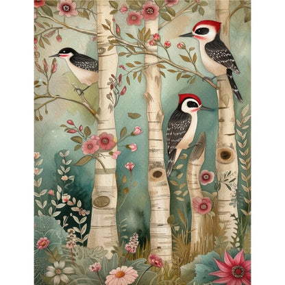 Decoupage Rice Paper Set of 6 - Cute Forest Animals