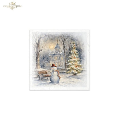 ITD Mini Collection Rice Paper Set - Winter Views, Snowmen