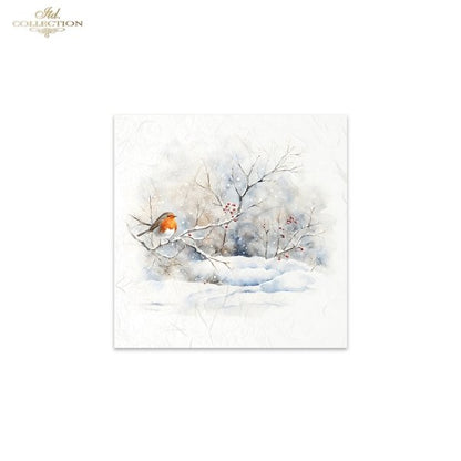 ITD Collection Mini Rice Paper Set - Winter Birds IIII