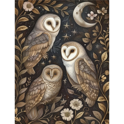 Decoupage Rice Paper Set of 6 - Forest Owls