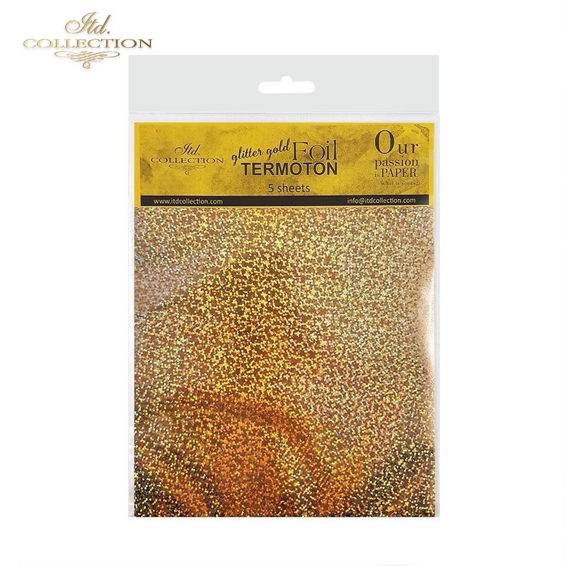 Termoton Metallic Foil Pack of 5 - Glitter Gold
