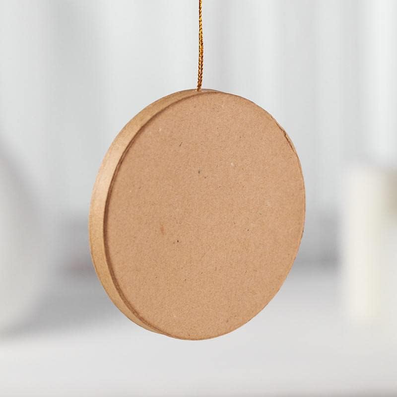 3-3/4" Dia - Paper Mache Blank Round Circle Ornament