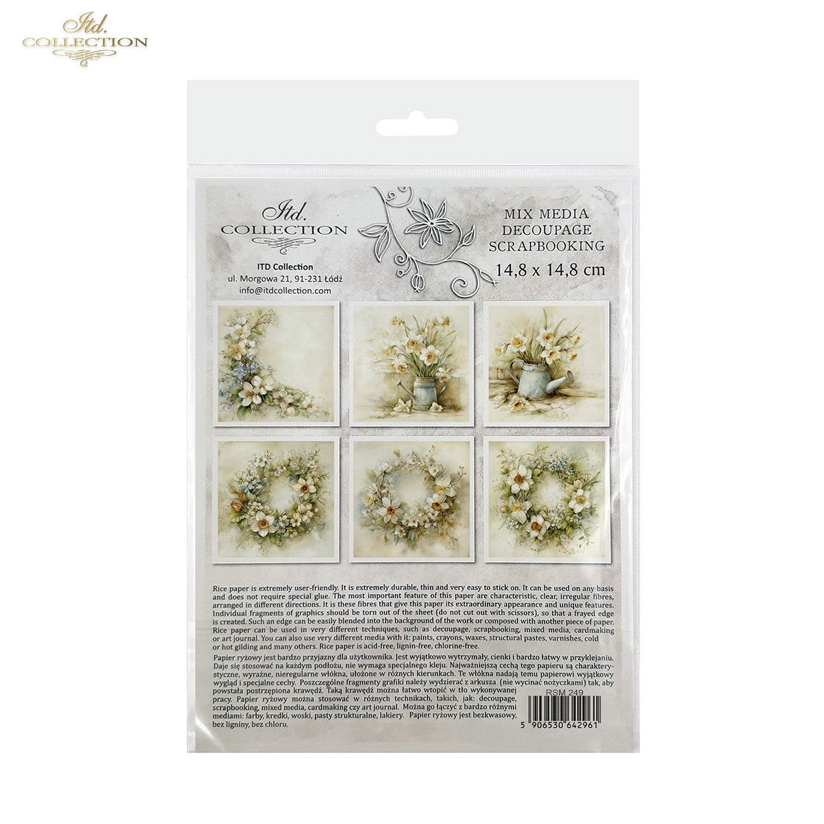 Decoupage Rice Paper Mini Set - Daffodils