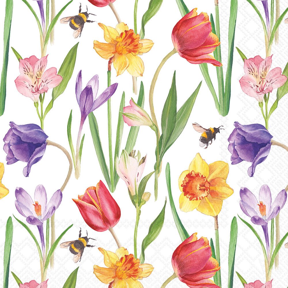 Decoupage Napkins 6.5" (2pcs)- Flowers in Spring