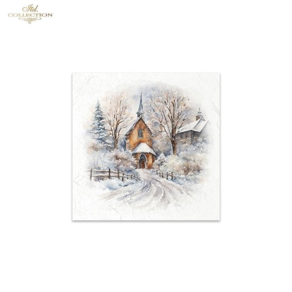 ITD Mini Collection Rice Paper Set - Winter Views, Churches