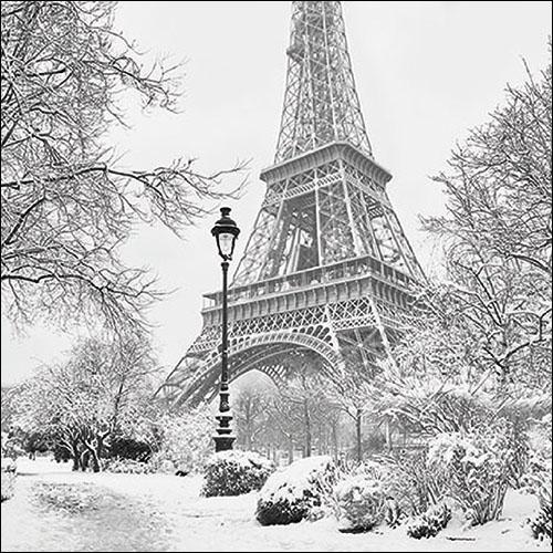 Decoupage Napkins 6.5" - Winter in Paris