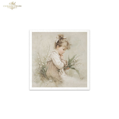Decoupage Rice Paper Mini Set - Flower Girls