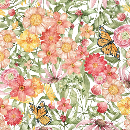 Decoupage Napkins 6.5"  (2pcs)- Sunlit Blooms