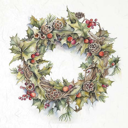 ITD Collection Mini Rice Paper Set - Winter Wreaths
