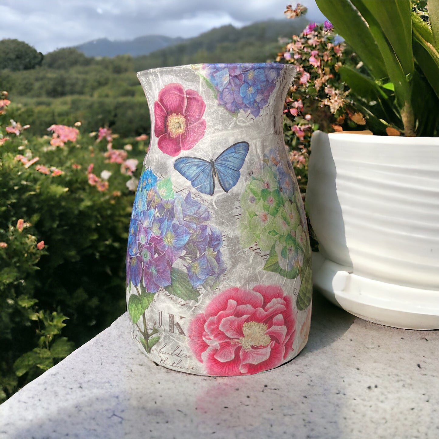 decoupage rice paper on glass