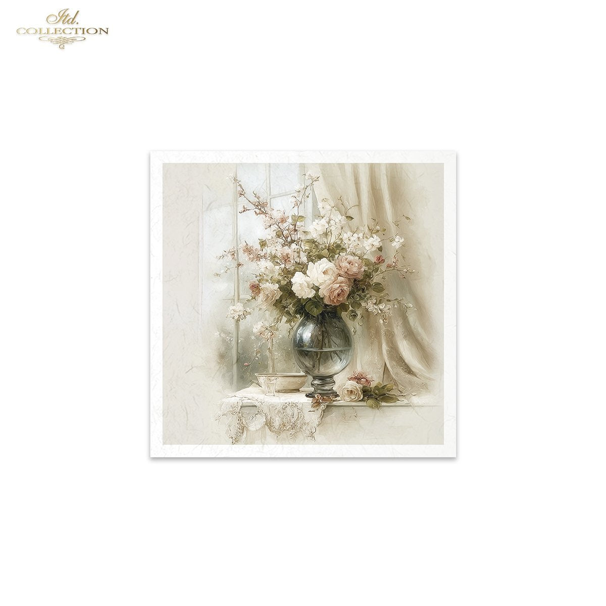 Decoupage Rice Paper Mini Set - Vintage Bouquets