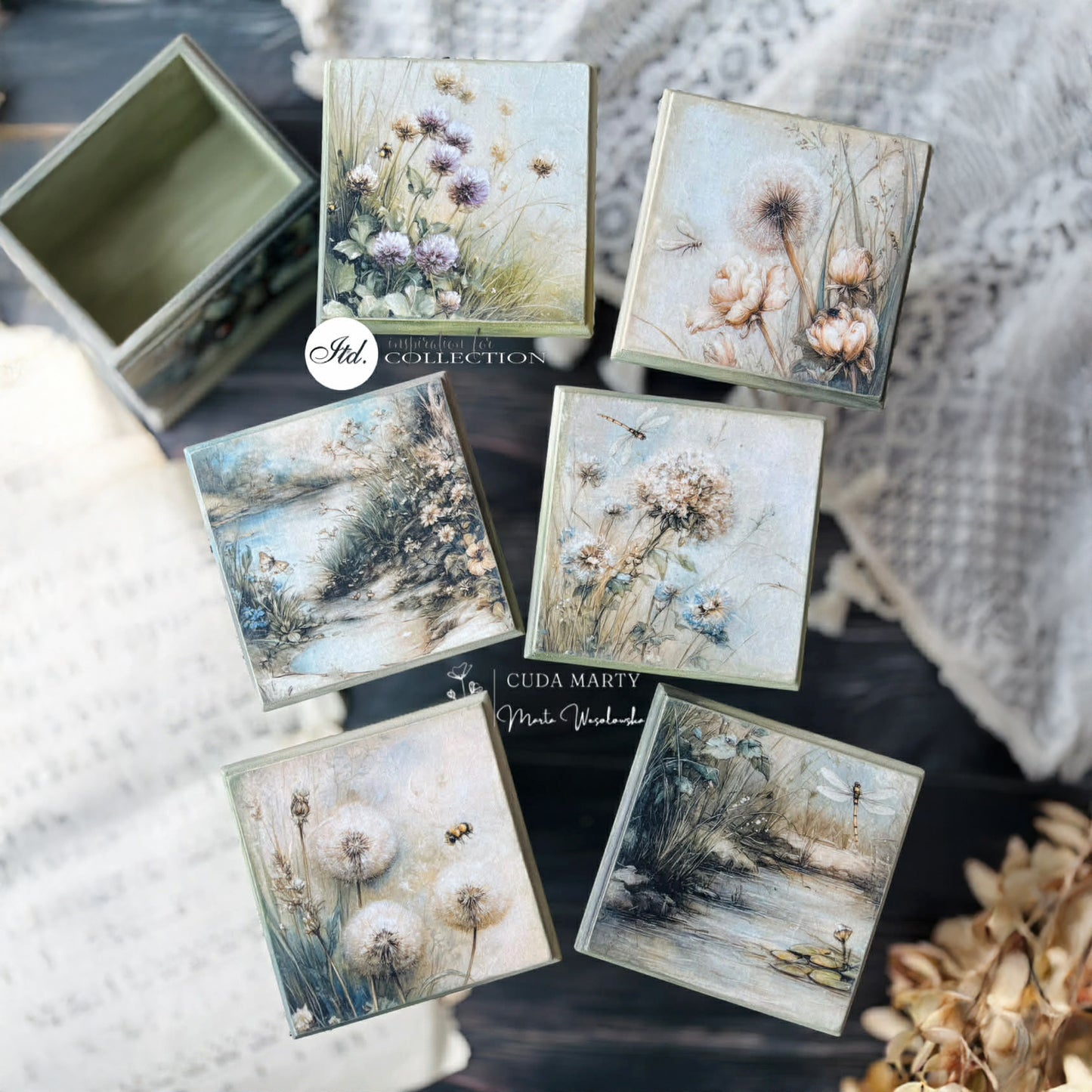 Decoupage Rice Paper Mini Set - Spring Scenes Too