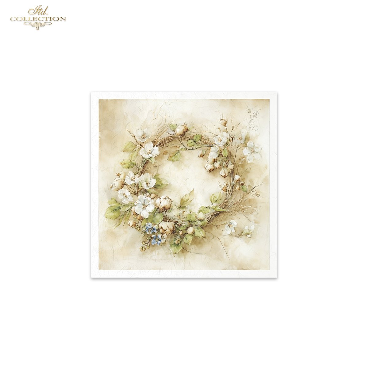 Decoupage Rice Paper Mini Set - Spring Floral Wreaths