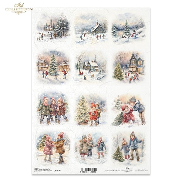 ITD Collection A4 Rice Paper - Winter Games R2430