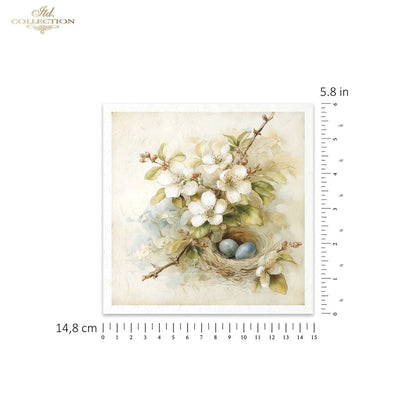 Decoupage Rice Paper Mini Set - Blossoms and Nests