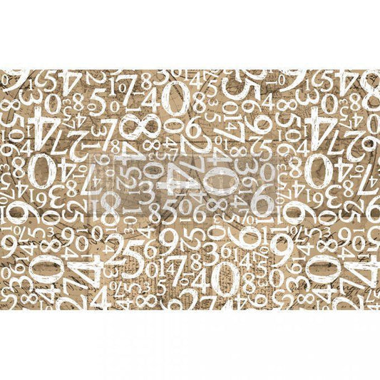 Re-Design with Prima Decoupage Décor Tissue Paper, 19″x30″ - Engraved Numbers
