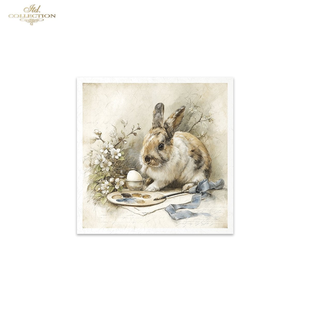 Decoupage Rice Paper Mini Set - Bunnies Gardening