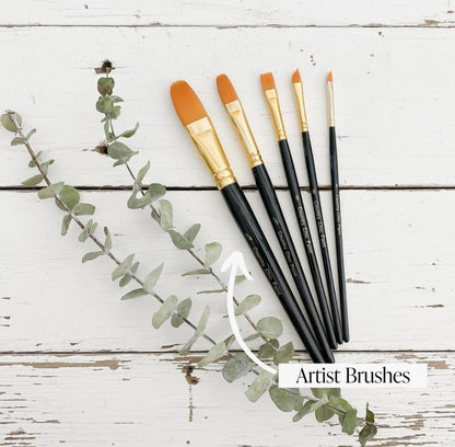 Country Chic - Artist Brushes - Sets of Assorted Synthetic Detail Brushes