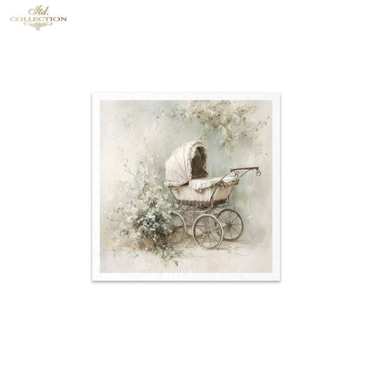 Decoupage Rice Paper Mini Set - Vintage Baby Shower