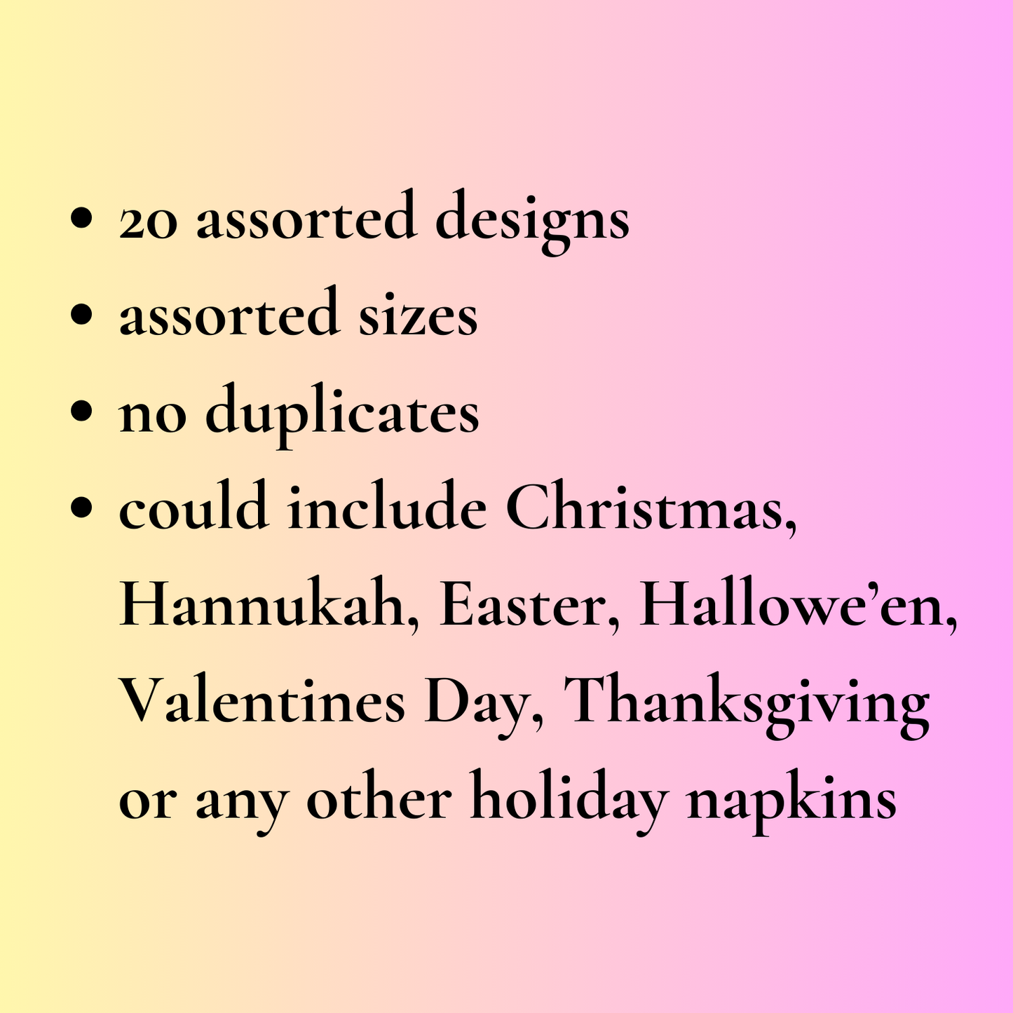 Decoupage Napkin Surprise Pack- Holidays