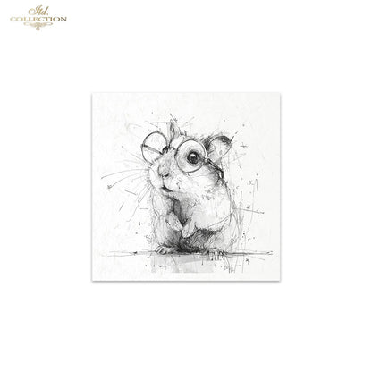 Decoupage Rice Paper Mini Set - Funky Pets