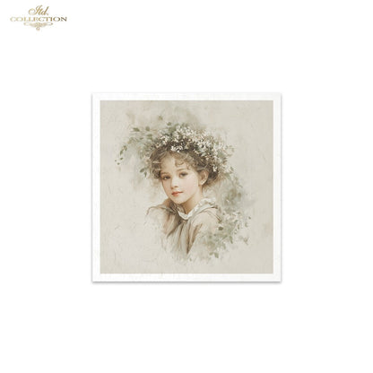 Decoupage Rice Paper Mini Set - Flower Girls
