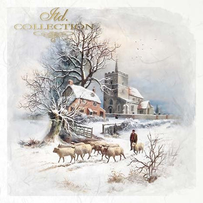 Decoupage Mini Rice Paper Set - Winter Views