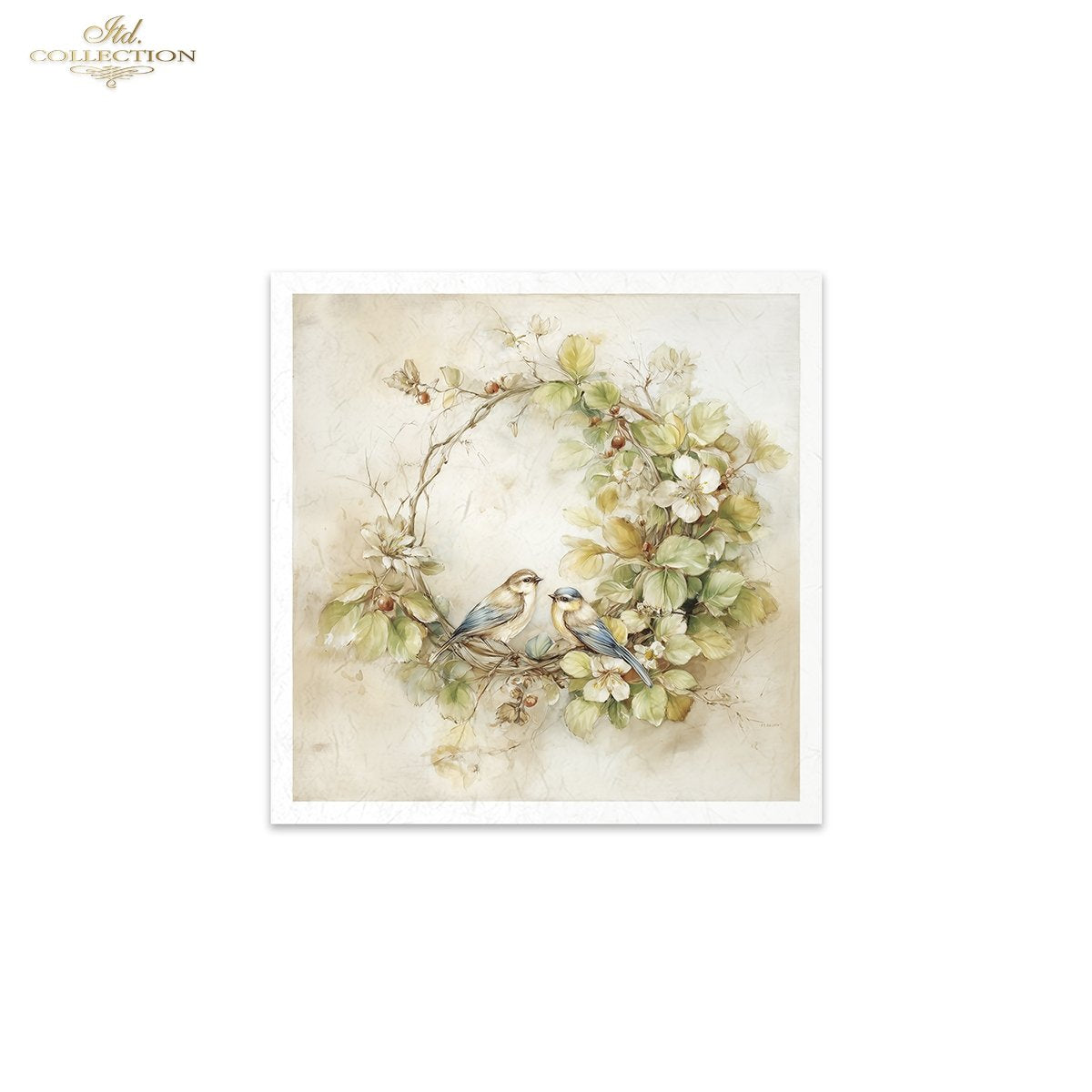 Decoupage Rice Paper Mini Set - Spring Floral Wreaths