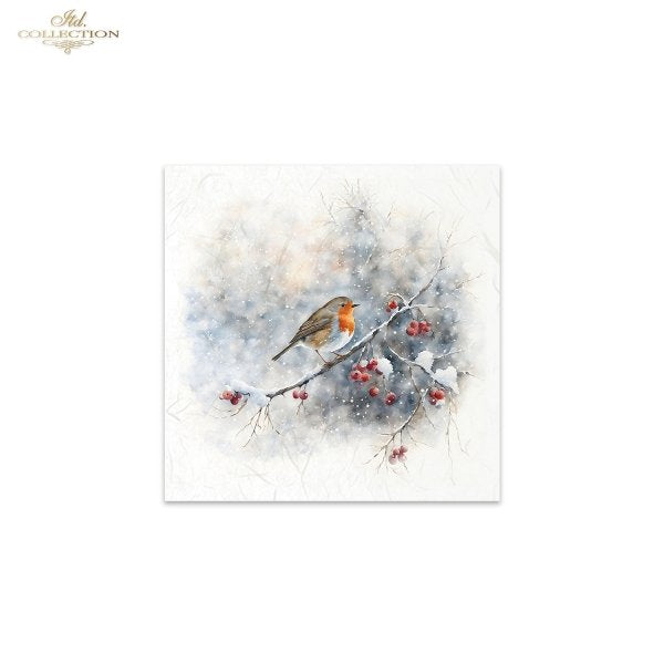 ITD Collection Mini Rice Paper Set - Winter Birds IIII