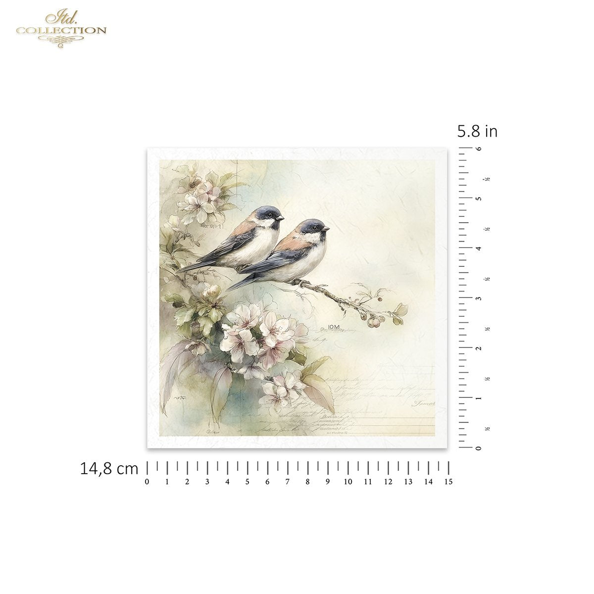 Decoupage Rice Paper Mini Set - Birds and Bells