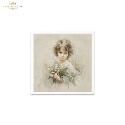 Decoupage Rice Paper Mini Set - Flower Girls