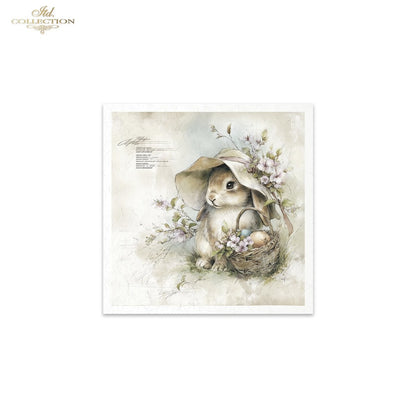 Decoupage Rice Paper Mini Set - Bunnies