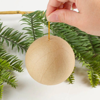 3" Paper Mache Ball Ornament