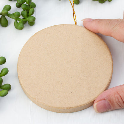 3-3/4" Dia - Paper Mache Blank Round Circle Ornament
