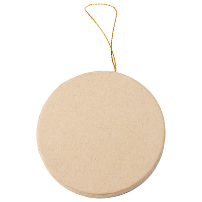 3-3/4" Dia - Paper Mache Blank Round Circle Ornament