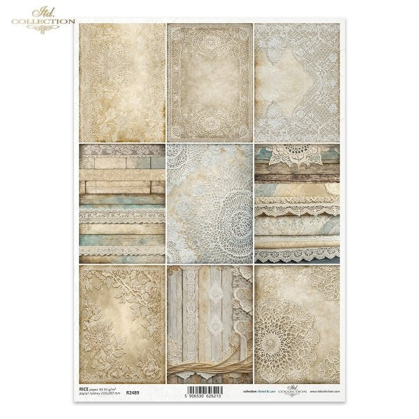 ITD Collection A4 Rice Paper - Backgrounds Minis R2489