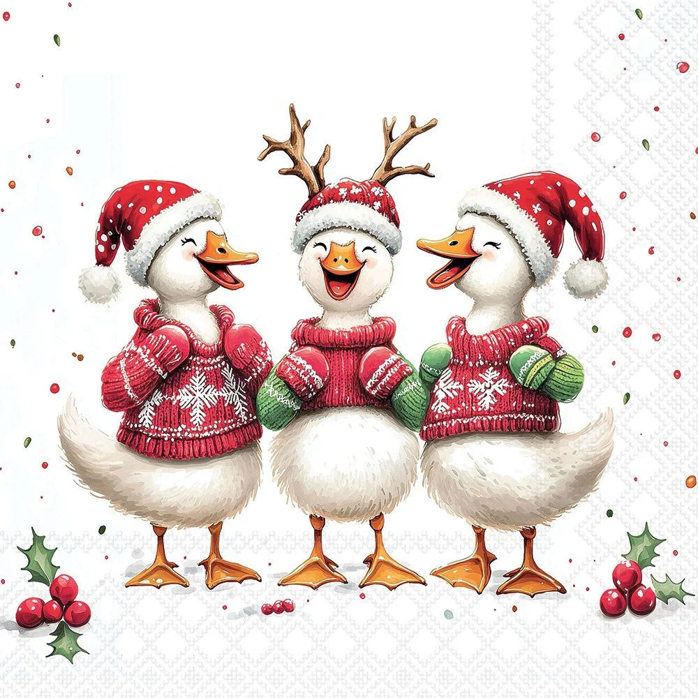 Decoupage Napkins 6.5" (2pcs)- Jolly Ducks