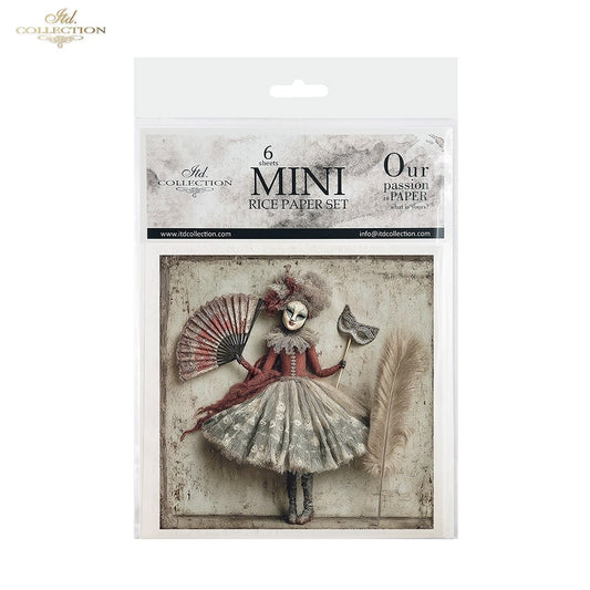 Decoupage Rice Paper Mini Set - Carnival, Masquerade