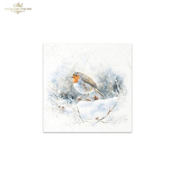 ITD Collection Mini Rice Paper Set - Winter Birds IIII