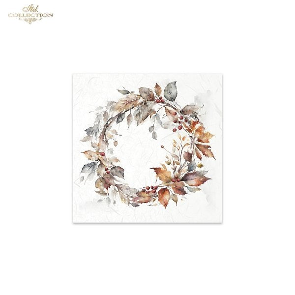 ITD Collection Mini Rice Paper Set - Autumn Wreaths II