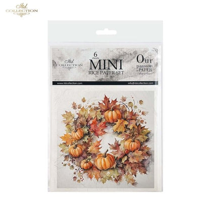 ITD Collection Mini Rice Paper Set - Autumn Wreaths II