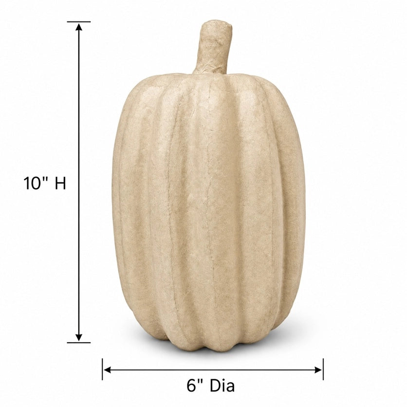 Paper Mache Pumpkin - 10" x 6"